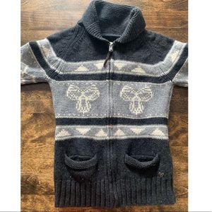 TNA / Aritzia wool zip up sweater